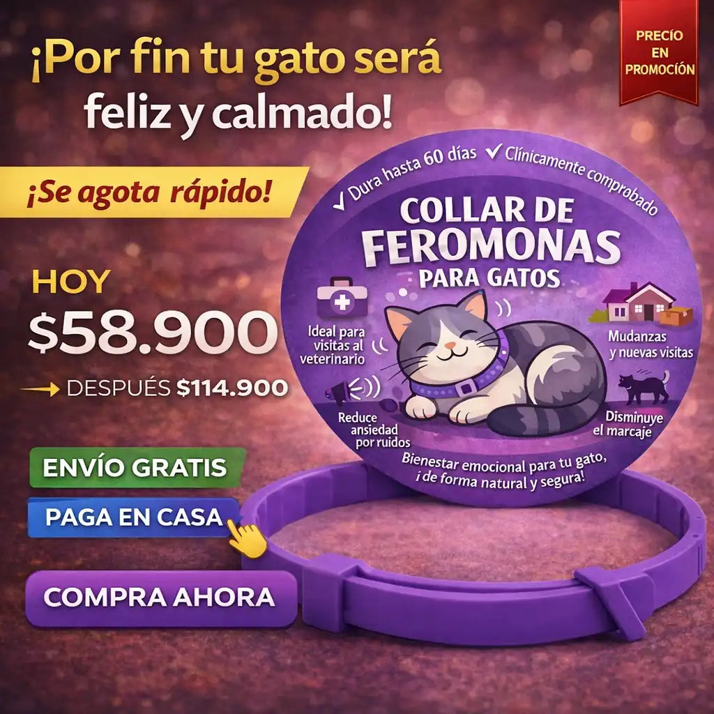 Collar de Feromonas Calmante para Gatos