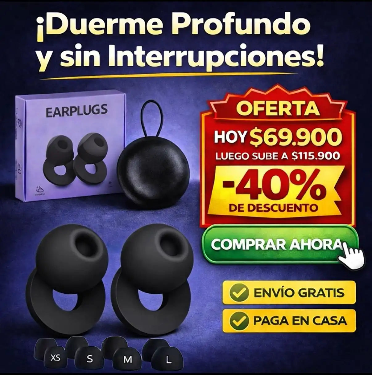 TAPONES DE OIDOS ANTIRUIDO EARPLUGS ULTRA